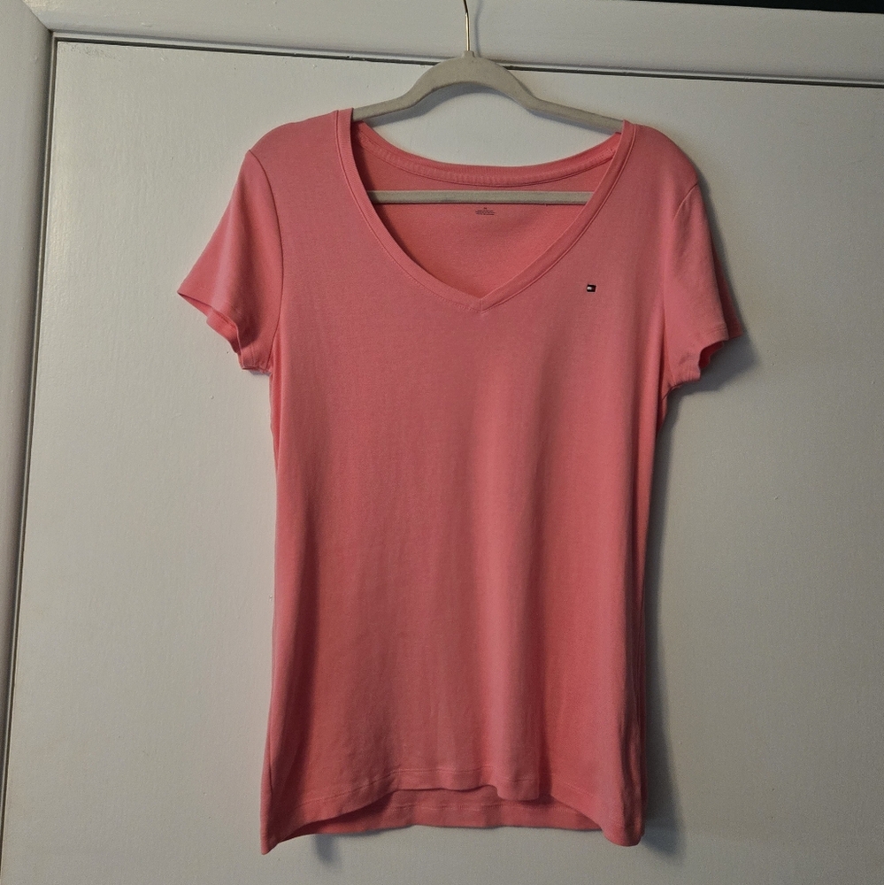 Tommy Hilfiger Women's Pink Short Sleeve Tee